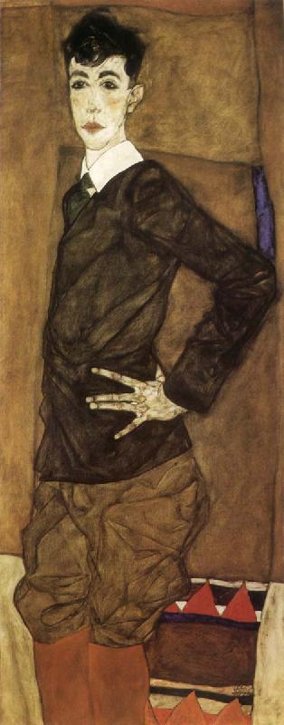 Egon Schiele Portrait of Erich Lederer oil painting picture